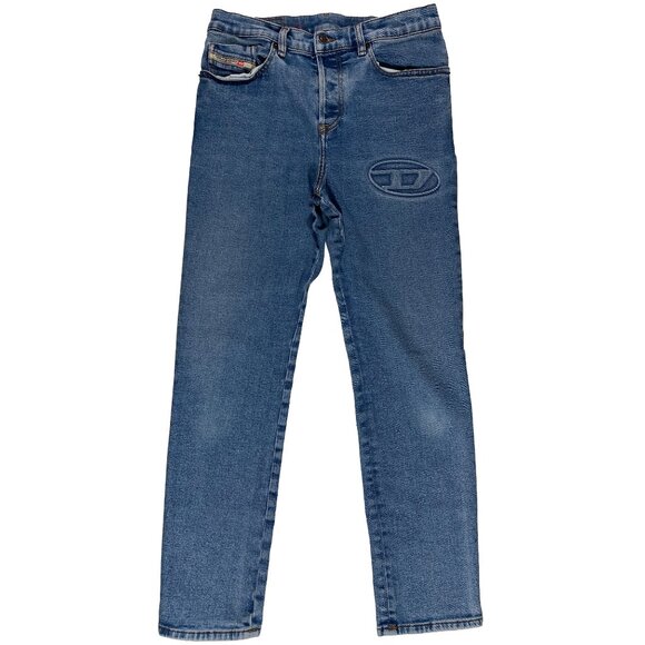 Diesel Industries 2005 5-Pocket Embossed Logo Slim Fit Tapered Jeans mens 29x28 - Picture 1 of 14